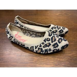 Jellypop Memory Foam Animal Print Flats Women 8 Preppy Comfy Leopard Slip On